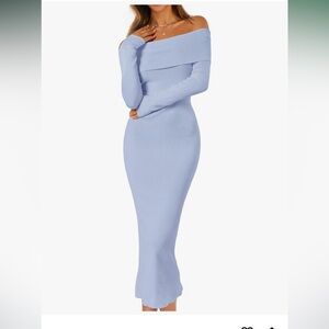 Off-Shoulder body con sweater dress